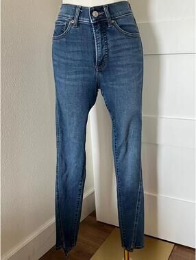 Express High Rise Skinny Jeans Medium Wash Blue Denim